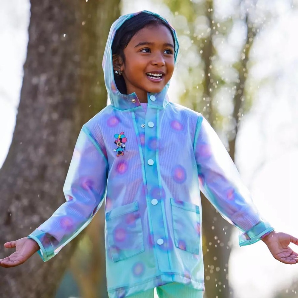 🔥3/$30🔥 NWT - Minnie Mouse Hooded Rain Jacket Blue - Size 4 and 5/6